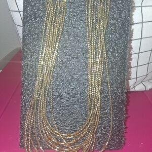 Chic Gold Multi-Strand Necklace